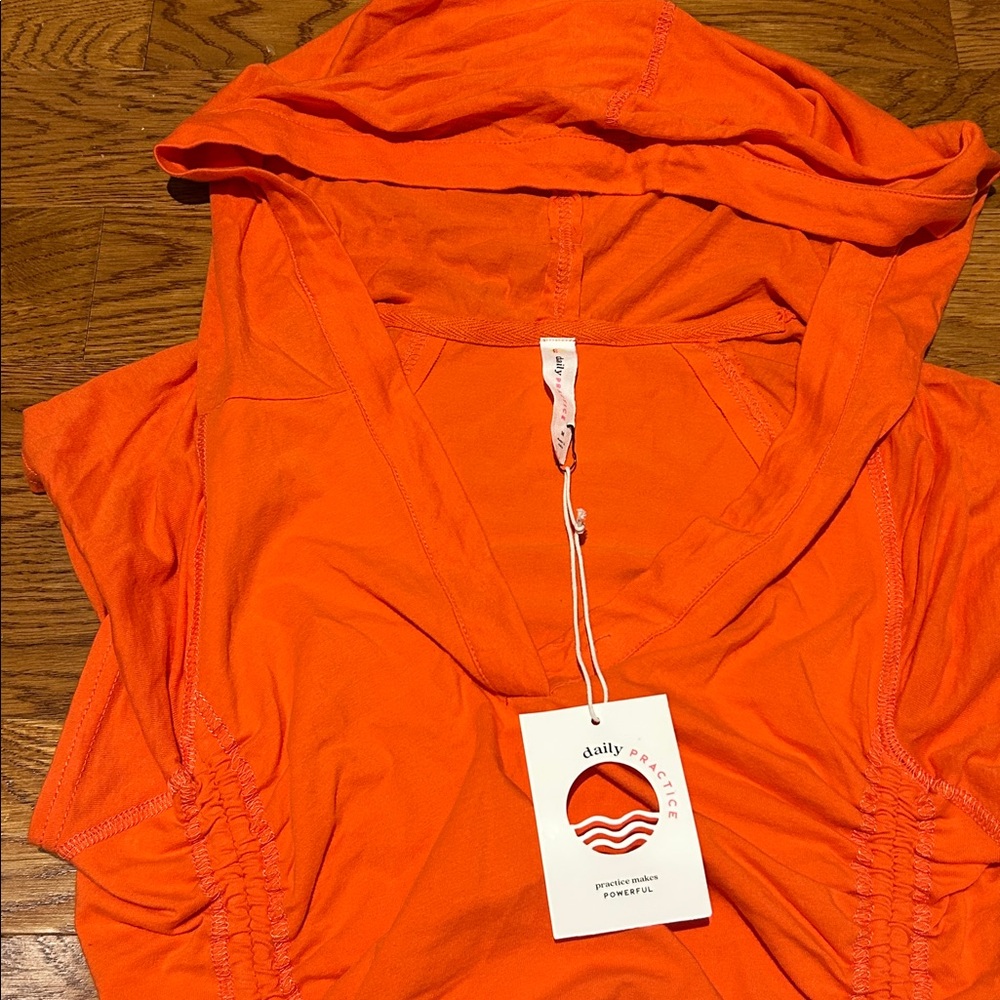 Orange Ruched Mini Dress - Picture 6 of 14